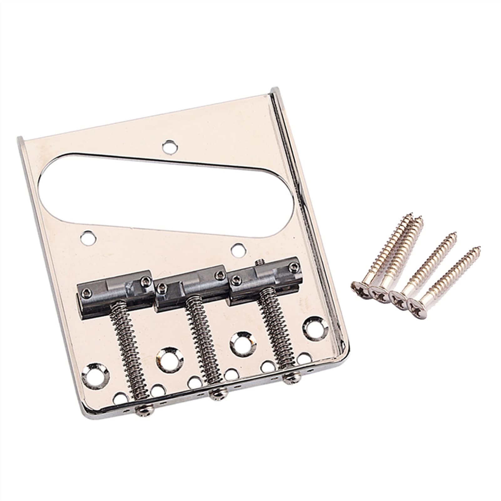 3 String Electric Bass Guitar Saddle Bridge with Screws - Replacement DIY Guitar Parts for Bass Bridge Repair | Perfect for Home Studio, Live Performances & Music Education