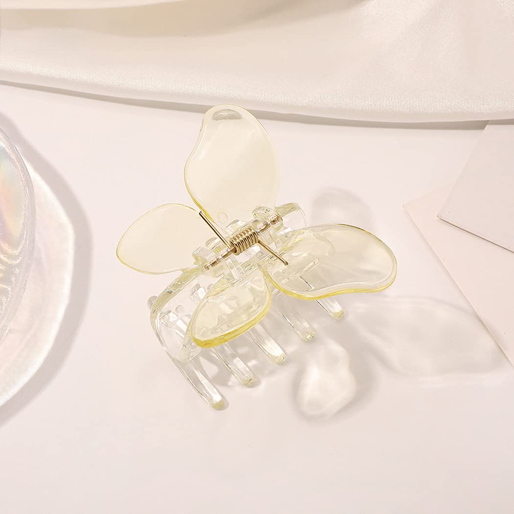 Licogel 10PCS Butterfly Hair Claw Clips - Transparent Clear Strong Hold Hair Accessories for Women & Girls | Elegant Hair Clips for Ponytail, Bun & Updo Hairstyles