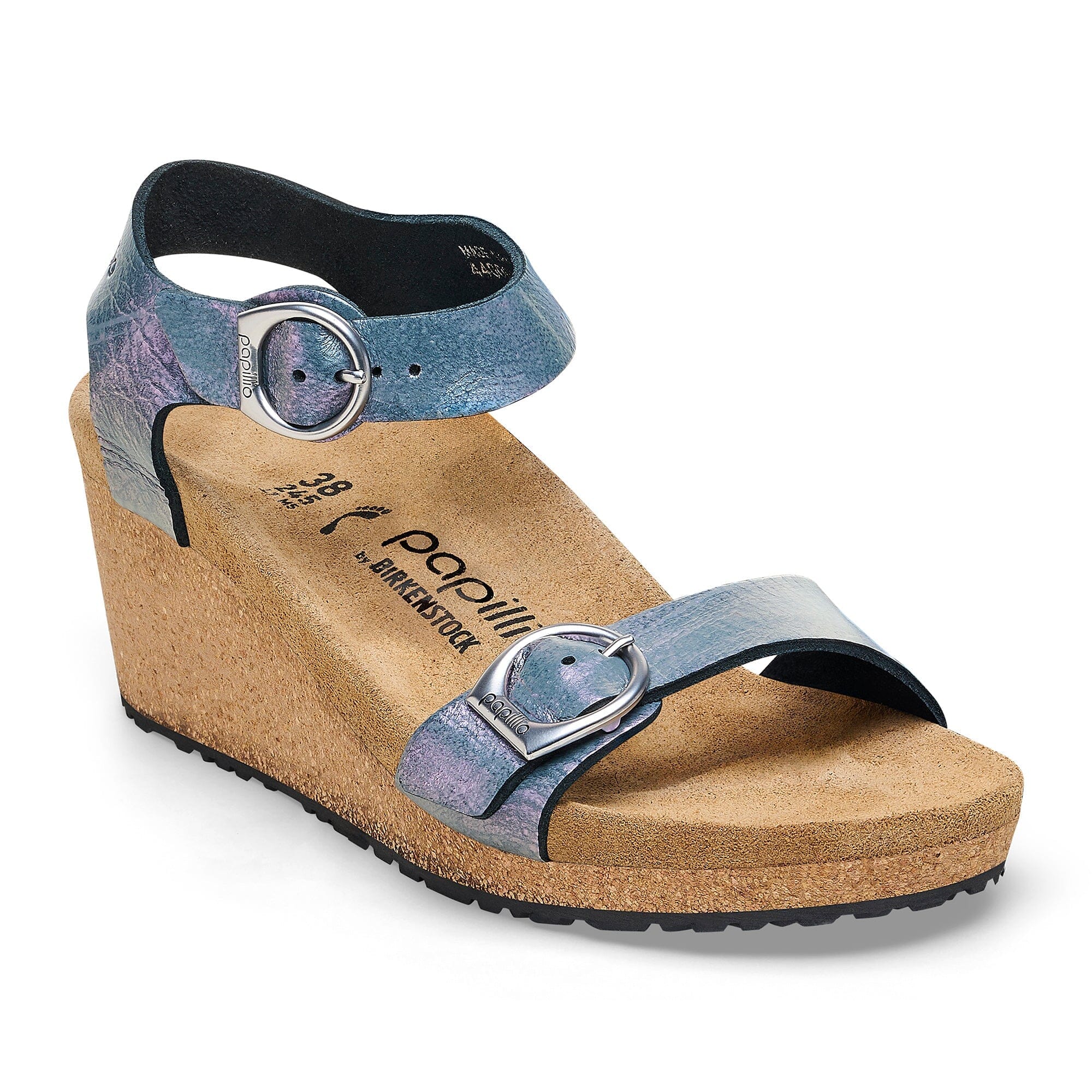 BIRKENSTOCK SOLEY NUBUCK Leather Sandals for Women - Comfortable Cork Footbed Slides - Perfect for Beach, Pool, and Summer Outfits