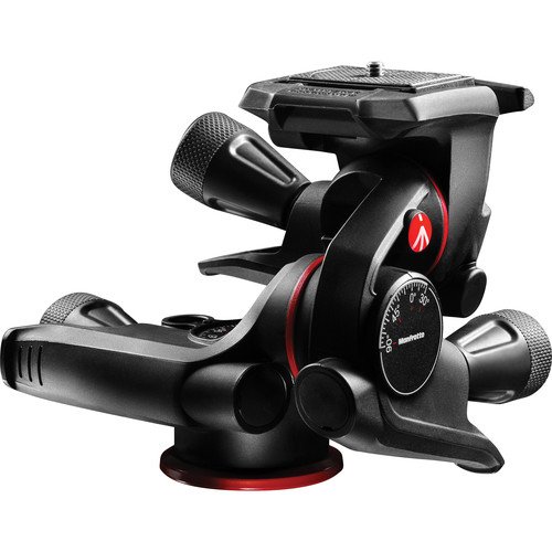 Manfrotto MHXPRO-3WG XPRO Geared Tripod Head with 2 ZAYKiR Quick Release Plates - Professional 3-Way Camera Head for DSLR & Video Photography - Perfect for Studio, Landscape & Architectural Shooting