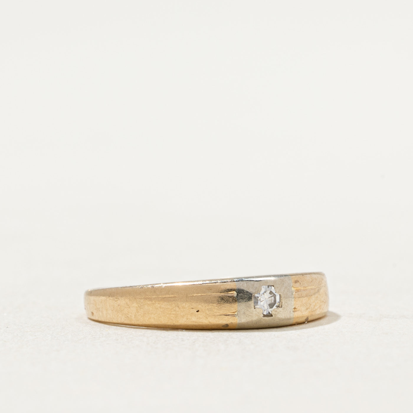 0.03ct Flush Set Diamond Wedding Band Ring - Size 3.5 | Elegant Minimalist Stackable Ring for Women | Perfect for Engagement, Anniversary & Everyday Wear