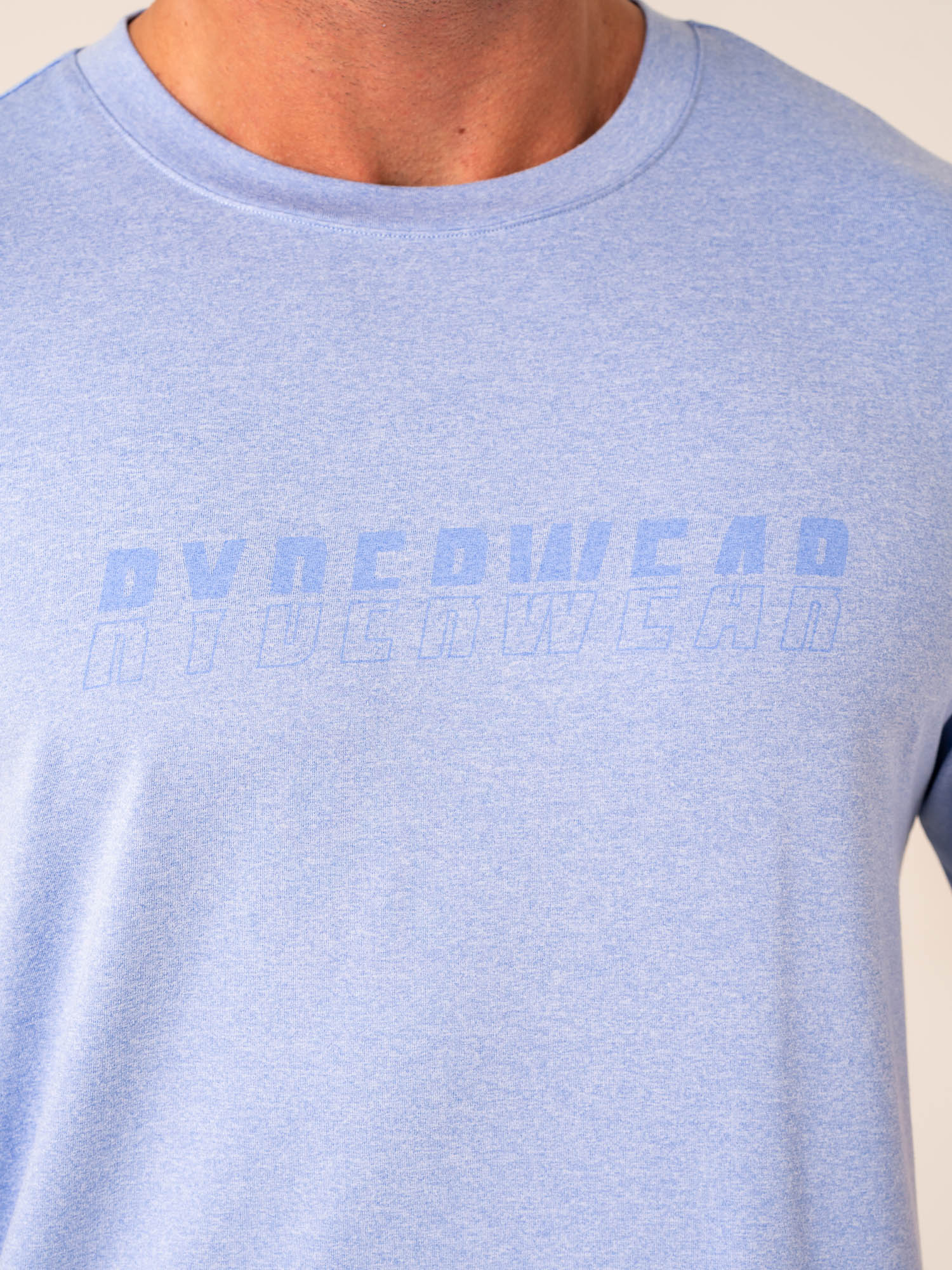 Premium Soft Tech T-Shirt for Men - Comfortable Blue Marl Cotton Tee for Casual Wear, Gym & Everyday Outfits