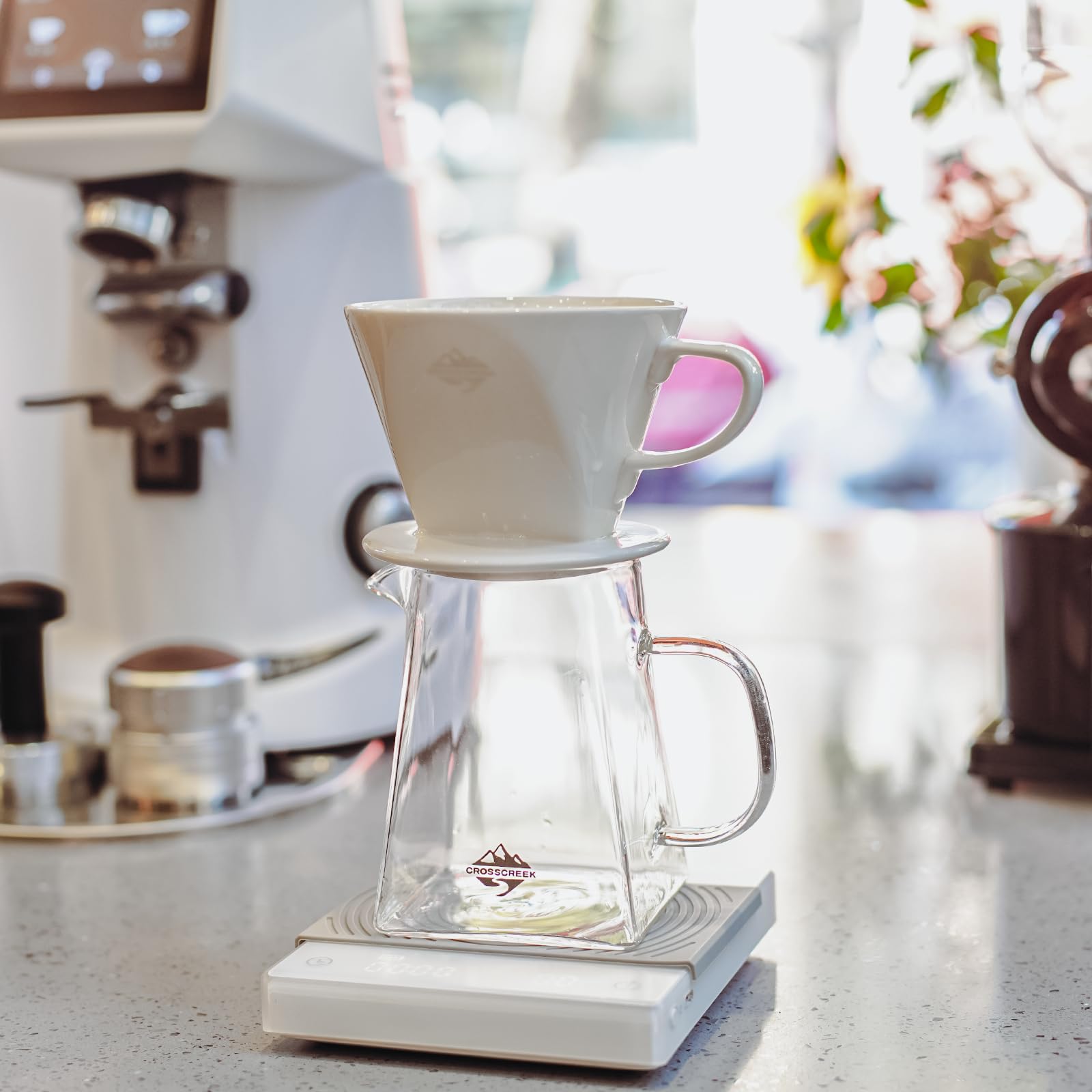 Premium Manual Pour Over Coffee Dripper Set - Glass Carafe with White Coffee Filter for Home & Office Brewing - Perfect for Specialty Coffee Lovers & Baristas