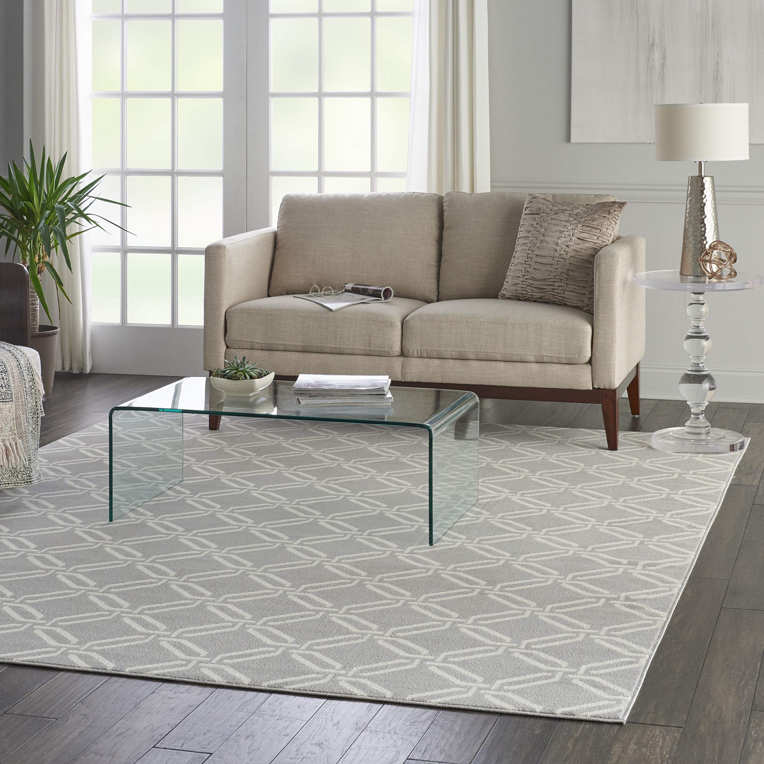 Nourison Jubilant Trellis Grey 7'10
