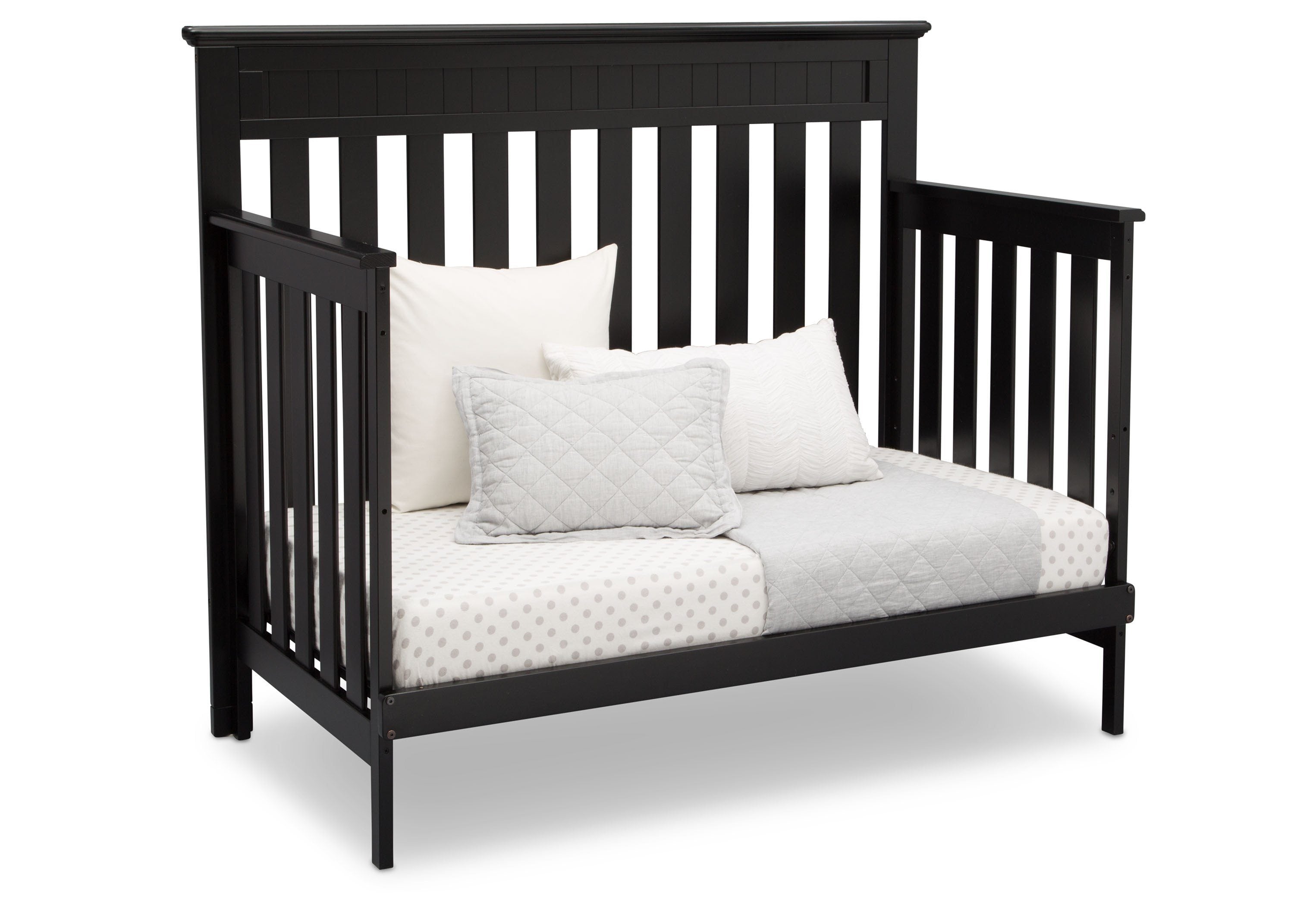 Chalet 4-in-1 Convertible Baby Crib with Toddler Bed, Daybed & Full-Size Frame - Safe Nursery Furniture for Newborns to Teens | Perfect for Small Spaces & Modern Nurseries