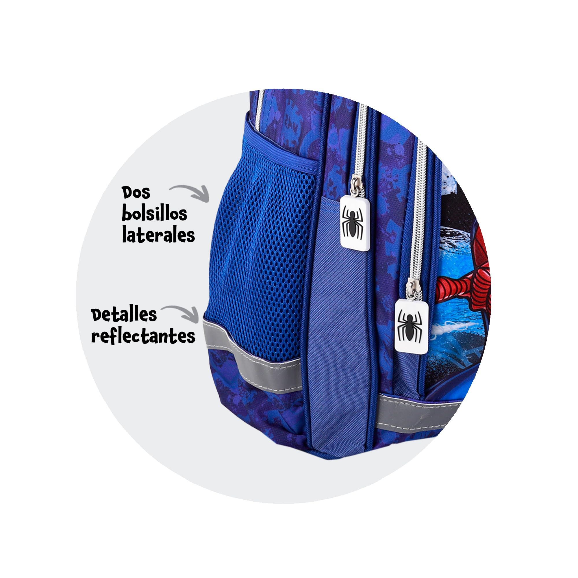 TOYBAGS Spiderman Backpack for Kids - Adjustable Dual Compartment School Bag (16.3 x 11.8 x 6.7 Inches) - Unisex Black Spider-Man Design - Perfect for School, Travel & Daily Use
