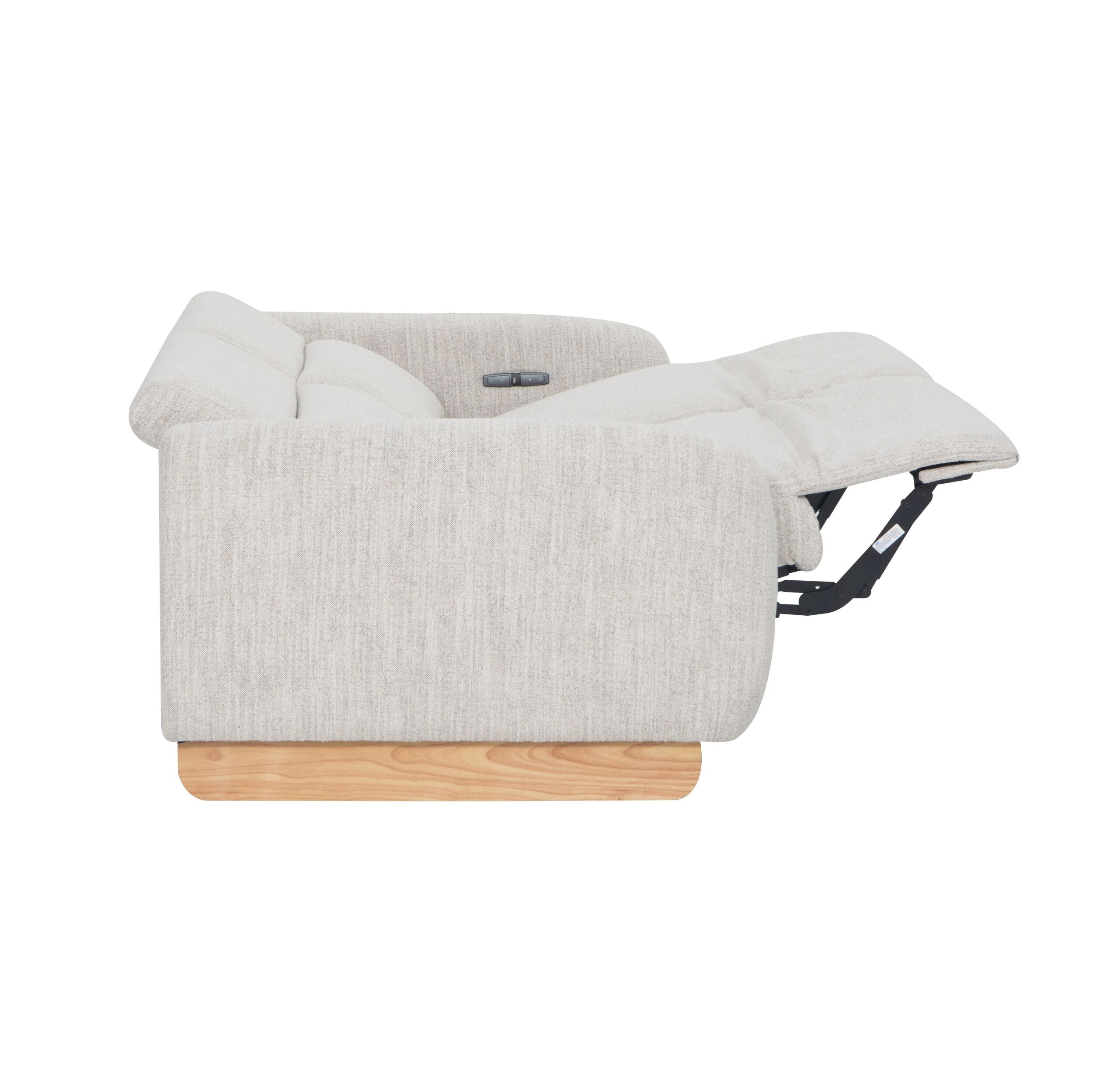 Bellano 3-Seater Recliner Sofa with Natural Textured Slub Fabric - Comfortable Living Room Furniture for Relaxing & Entertaining