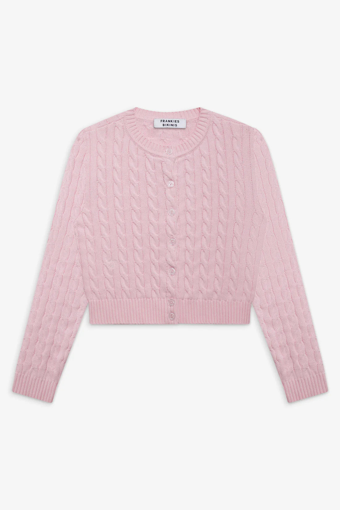 Cozy Pink Dudley Cable Knit Cardigan for Women - Soft Warm Winter Sweater - Perfect for Casual Outfits, Office Wear & Holiday Gatherings