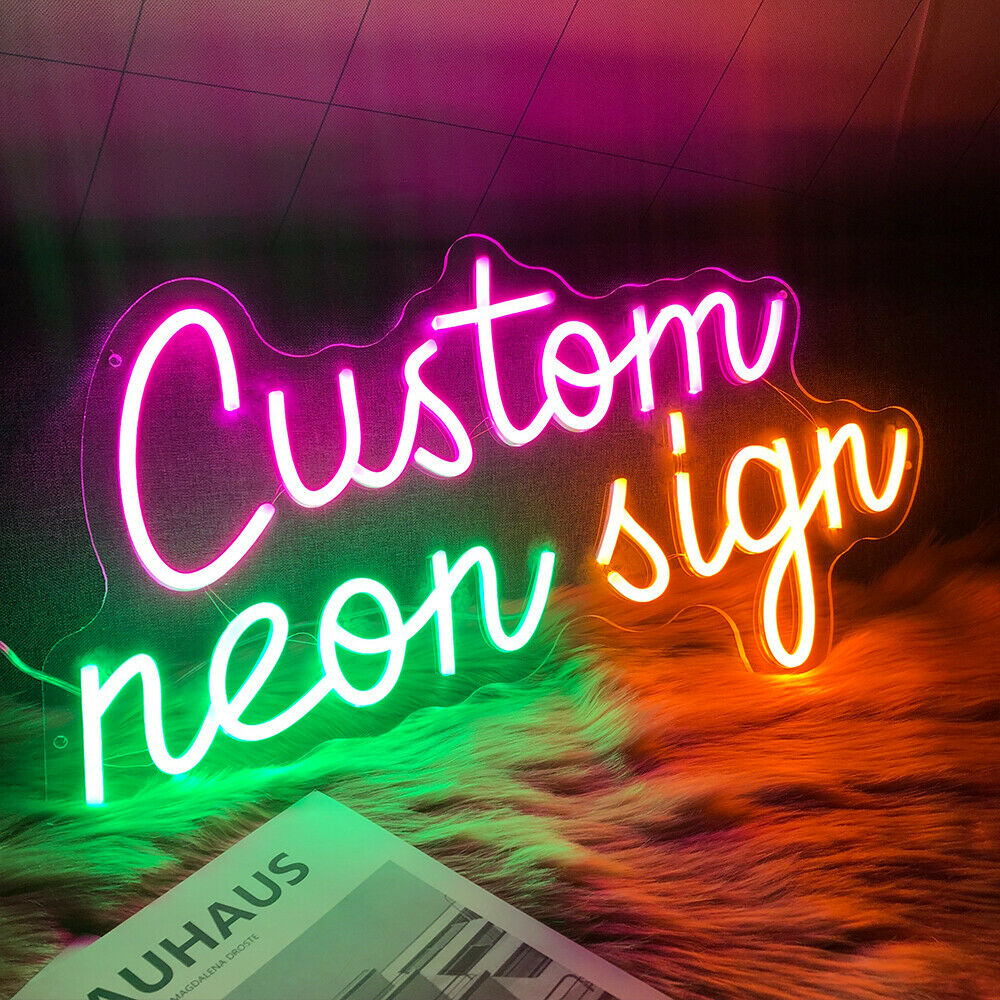 Custom LED Neon Signs - Personalized Wall Decor for Bedroom, Wedding, Birthday, Bachelorette Party & Store Logo | Unique Gift for Halloween, Bar Decor & Home Decoration | Durable & Energy-Efficient Neon Lights for Indoor & Outdoor Use