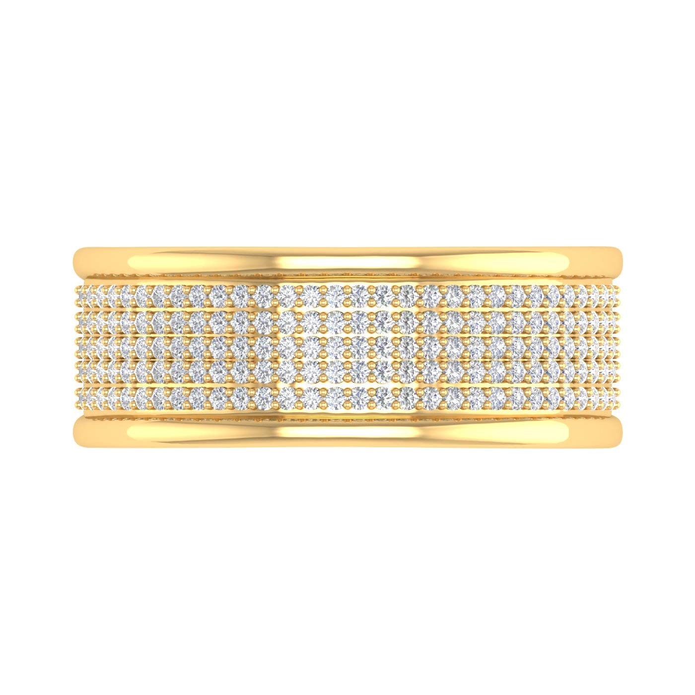 0.30 Carat Round Diamond Wedding Band Ring in 10K Gold (I1-I2 Clarity) - Elegant Bridal Jewelry for Engagement, Anniversary & Special Occasions