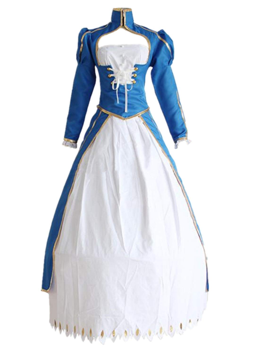 Fate Stay Night Saber Artoria Pendragon Cosplay Costume & Wig Set - Official FGO Anime Cosplay Outfit for Halloween, Conventions, and Themed Parties
