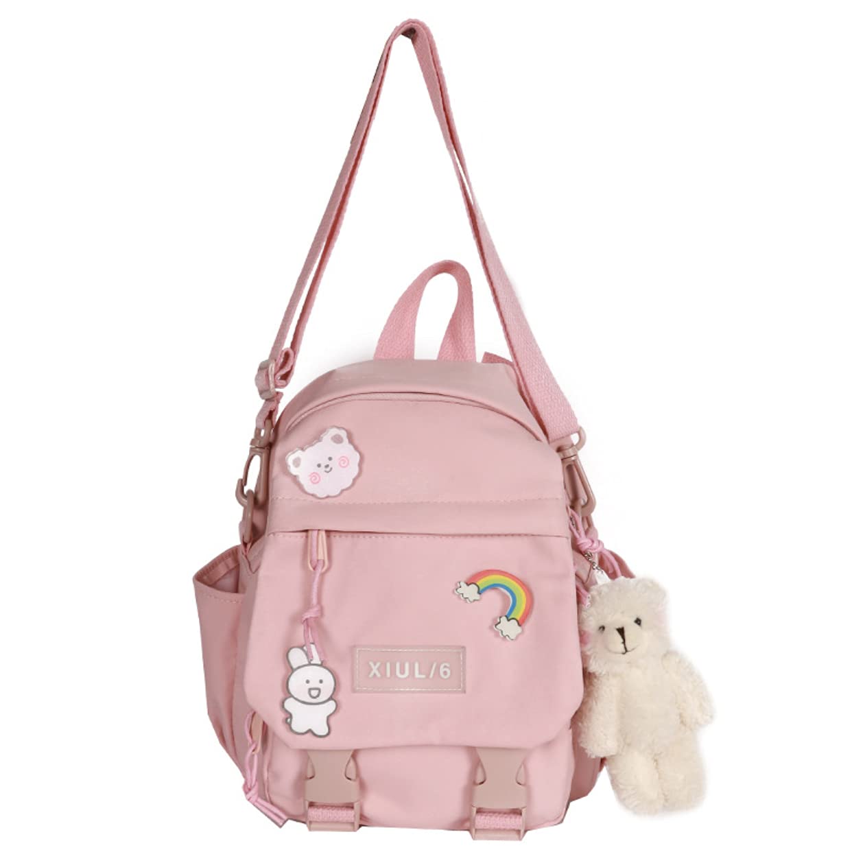 GGOOB Cute Mini Backpack for Teens - Kawaii Small Backpack with Accessories | Stylish Aesthetic School Bag, Travel & Everyday Use