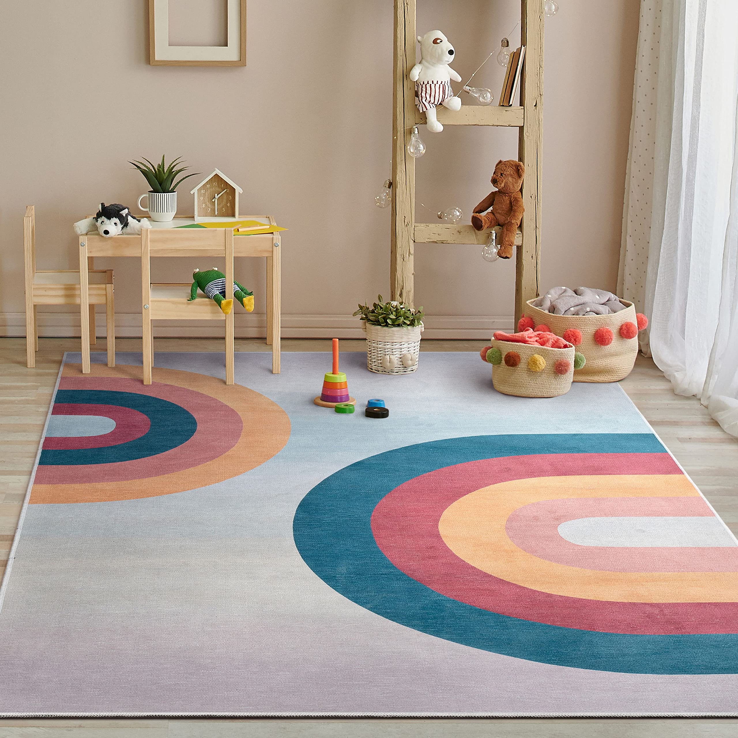 Well Woven Kids Rugs - Kaleidoscope Rainbow 3'3