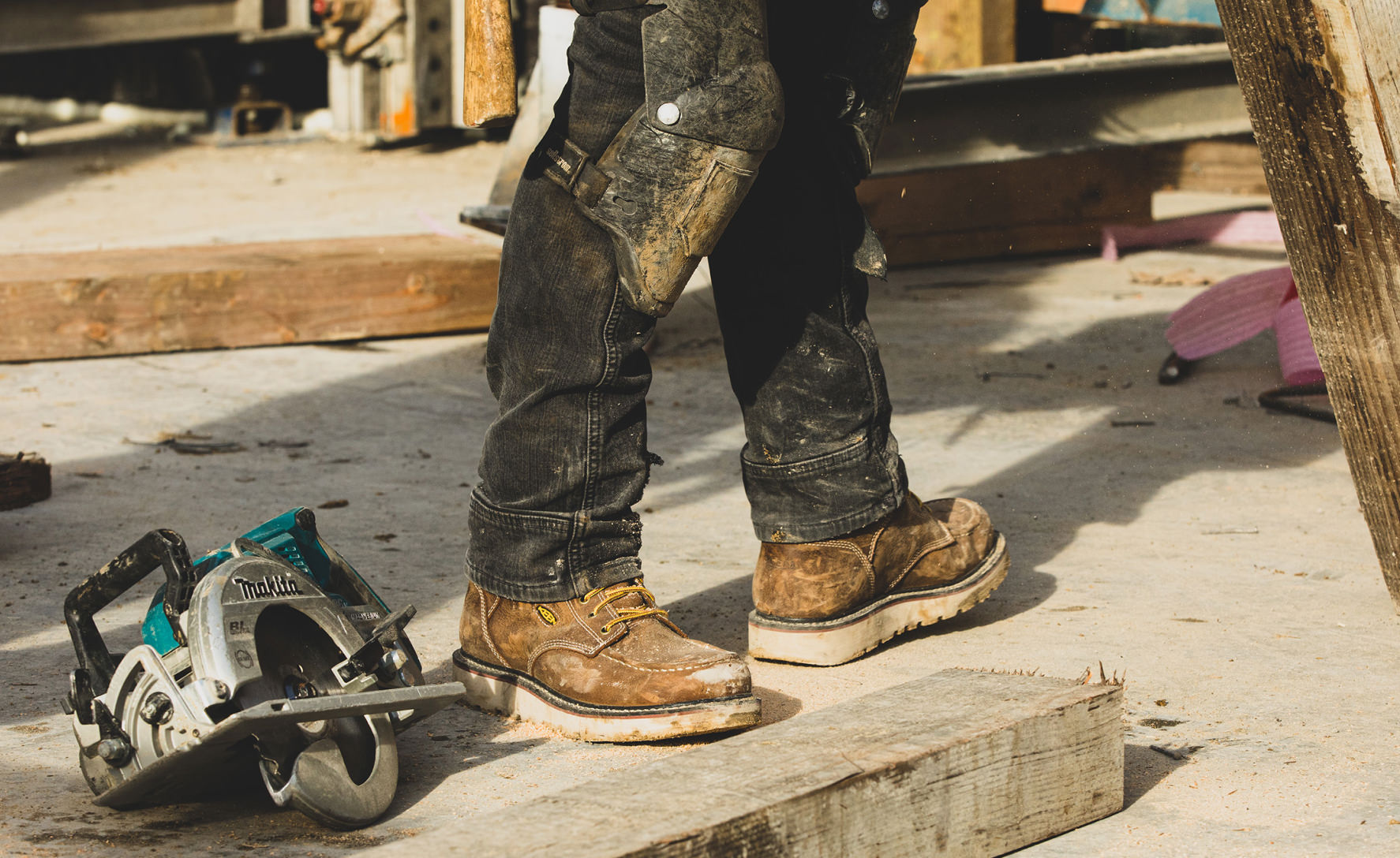 Men's Cincinnati 6 Soft Toe Work Boots - Belgian/Sandshell Leather - Durable & Comfortable for Construction, Landscaping & Outdoor Work