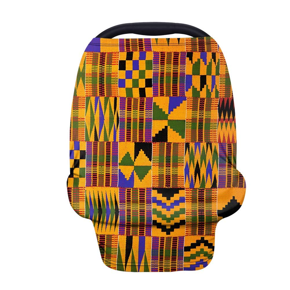 JEOCODY African Tribal Pattern Nursing Cover - Breathable Baby Car Seat & Stroller Cover for Breastfeeding, Shopping Cart & High Chair Privacy Protection | Perfect for Moms On-The-Go, Travel & Public Nursing