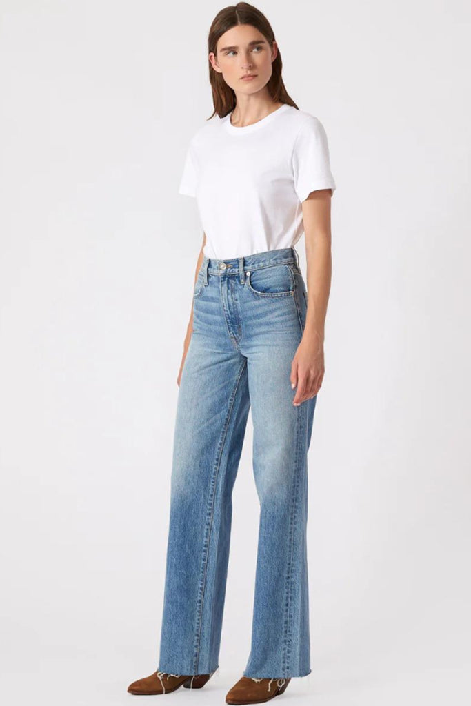 SLVRLAKE Grace Wide Leg Jeans - High Waisted Distressed Denim Pants for Women | Perfect for Casual Outfits, Streetwear & Date Nights