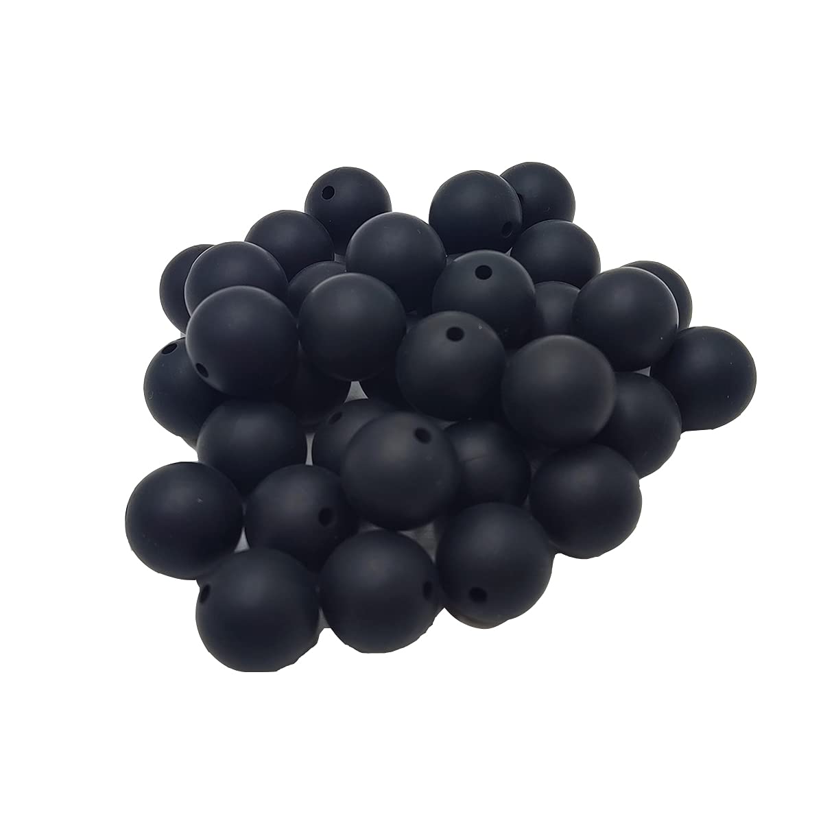 15mm Silicone Pearl Beads 50pcs for DIY Jewelry & Keychains - Crafting Accessories