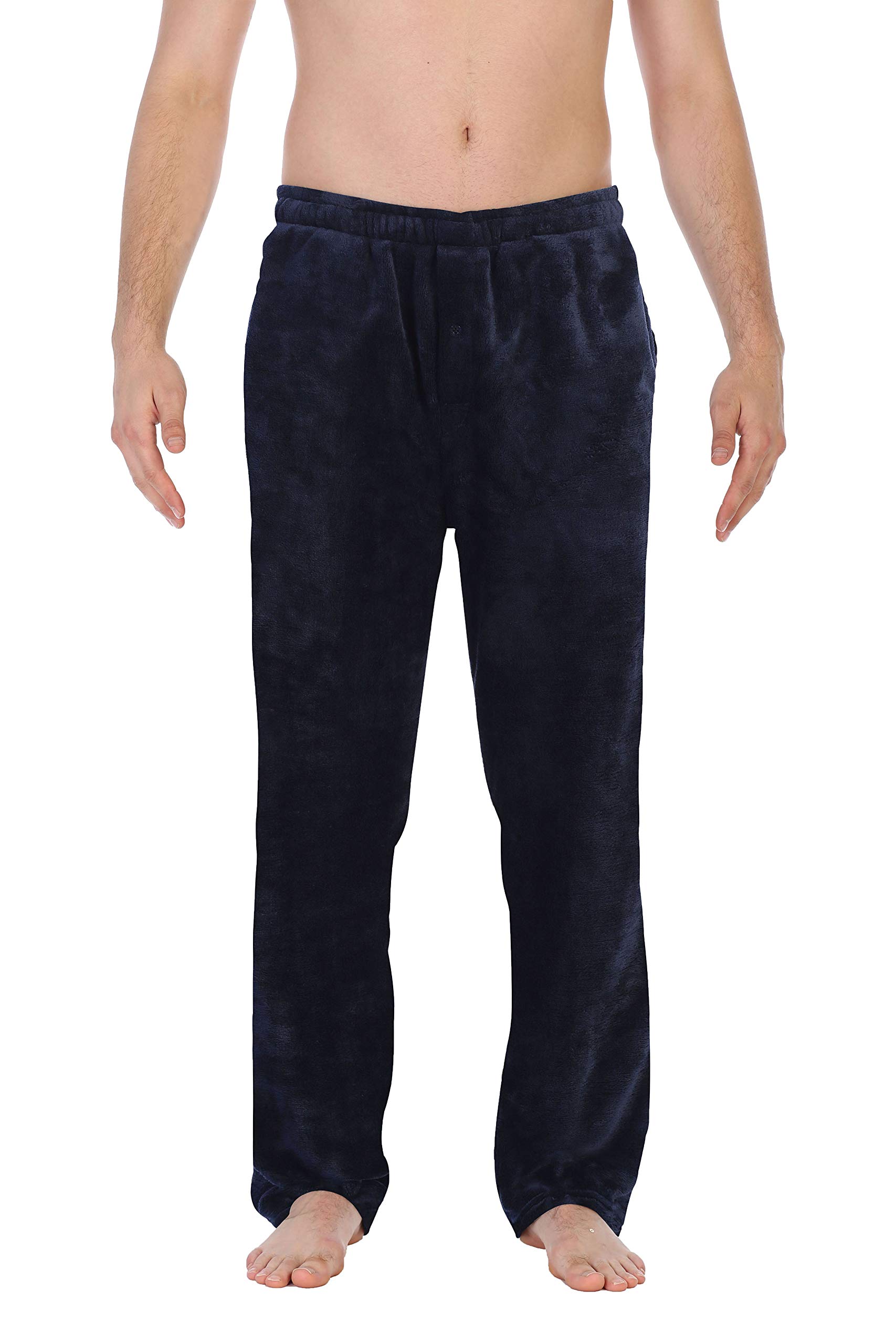 Gioberti Men's Super Soft Plush Pajama Pants - Cozy Lounge Pants for Relaxing at Home, Sleepwear & Comfortable Winter Pajama Bottoms
