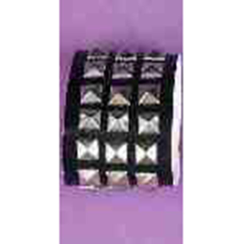 Black Triple Studded Wristband for Women & Men - Punk Gothic Leather Bracelet - Fashion Accessory for Concerts, Parties & Everyday Wear