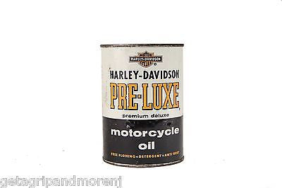 Vintage Harley Davidson PRE LUXE Motorcycle Oil Can - Unopened 1950s 60s Collectible - Perfect for Motorcycle Restoration, Vintage Decor & Harley Davidson Memorabilia Display