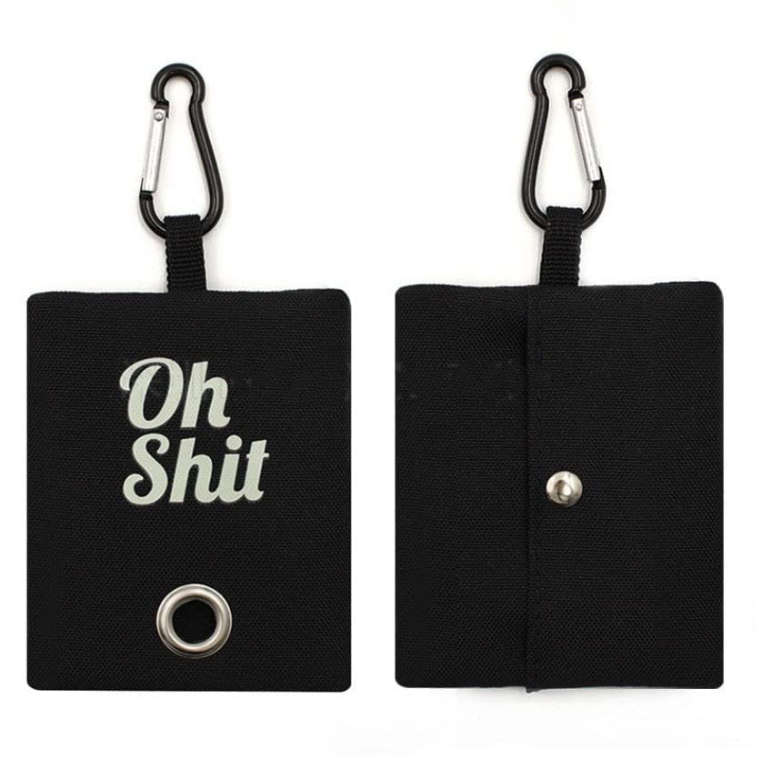 Funny Poop Dispenser & OH SHIT Waste Dispenser - Holds 2 Rolls in 1 (Black) - Perfect for Bathroom Humor, Gag Gifts & Novelty Home Decor
