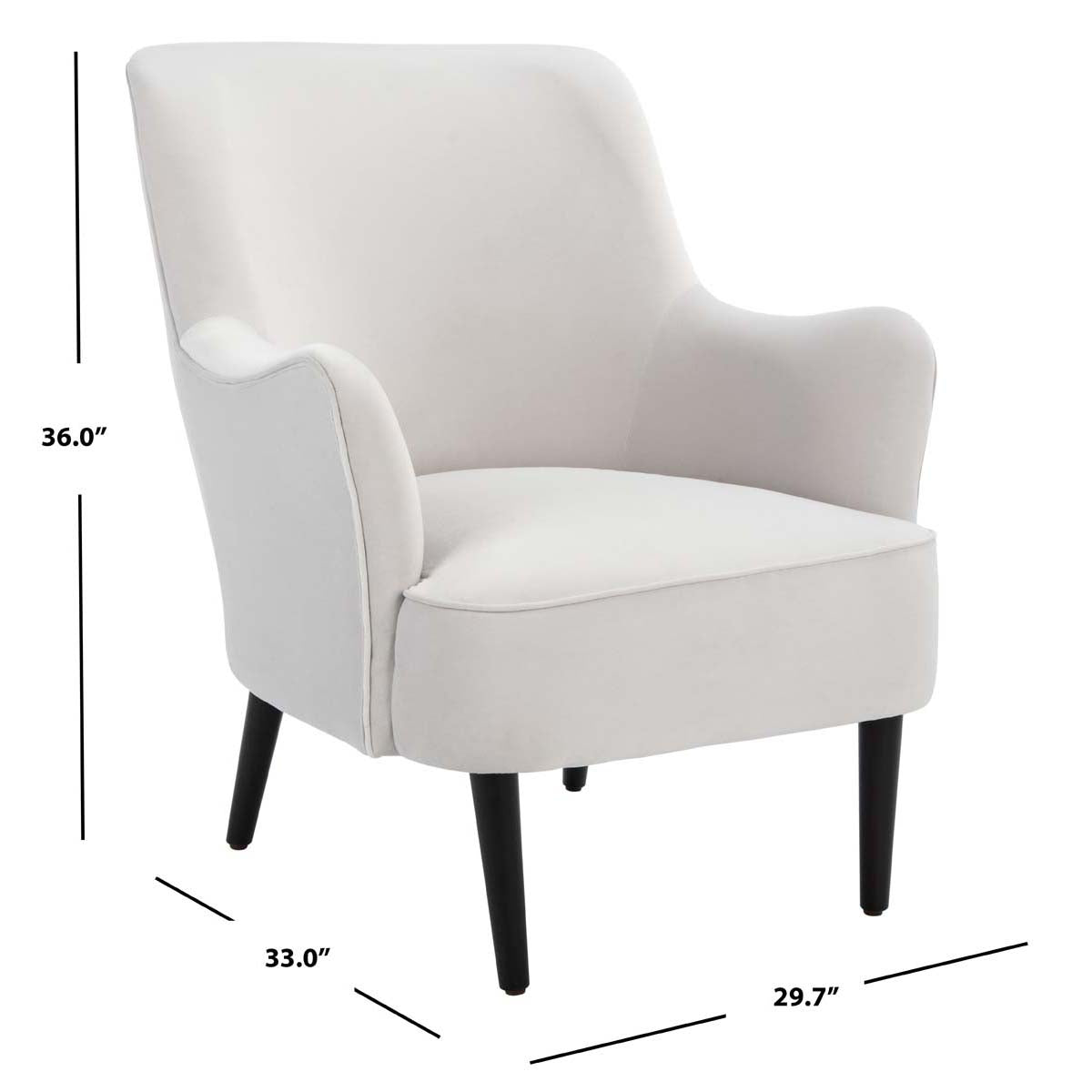 Safavieh Arlyss Accent Chair ACH4010 - Modern Upholstered Living Room Chair with Wooden Legs for Home, Office & Lounge Decor