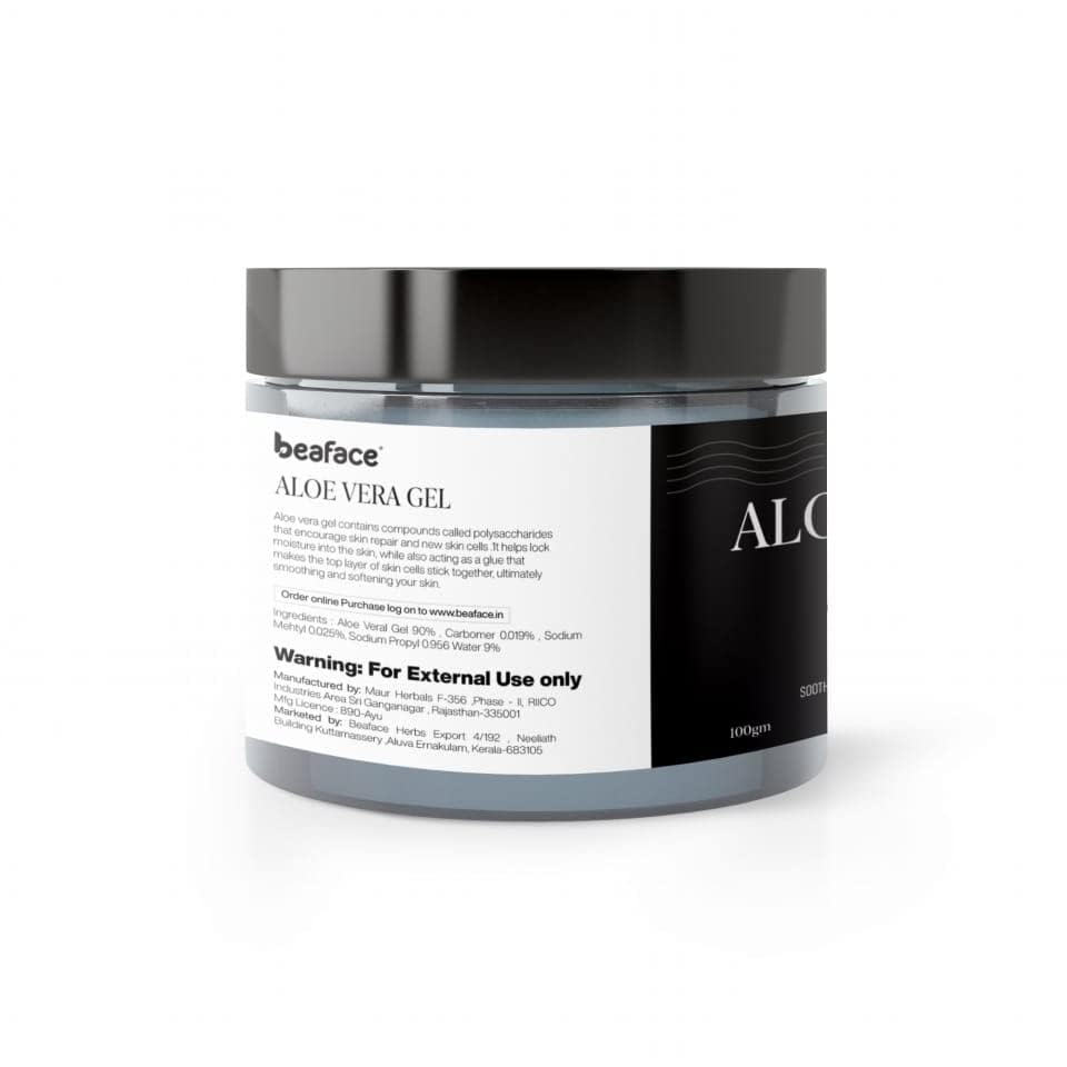 Pure Aloe Vera Gel for Scars & Skin Brightening - 100g Face Moisturizer (Pack of 1) | Soothes Sunburn, Hydrates Dry Skin & Promotes Radiant Complexion