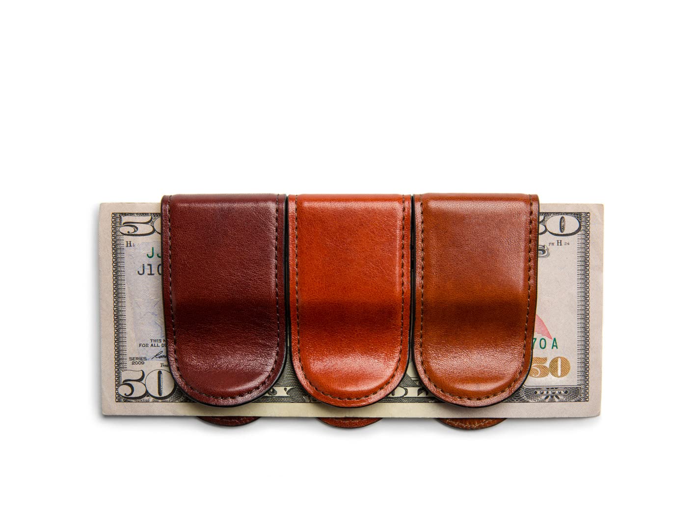 Bosca Old Leather Money Clip - Genuine Leather Wallet Accessory for Men | Perfect for Cash, Credit Cards & Everyday Carry (EDC)