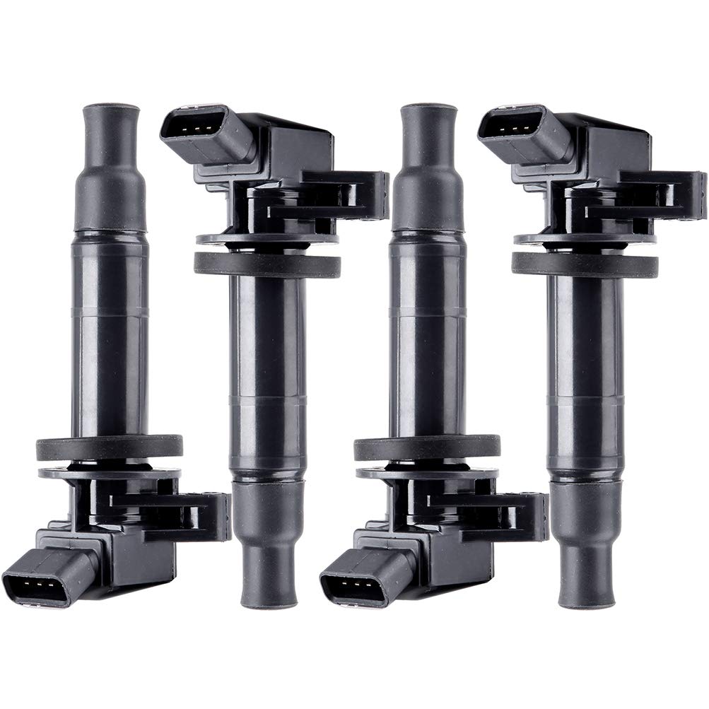 UF247 4-Piece Ignition Coil Pack Set - Compatible with 2000-2005 Toyota Celica & 2003-2009 Pontiac Vibe - High Performance Replacement Coils for Smoother Engine Starts and Better Fuel Efficiency