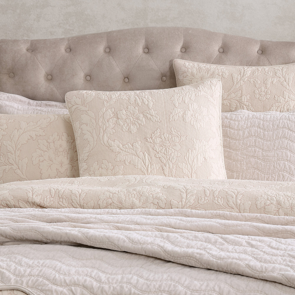 Luxury Fleur Sand Quilt Cover Set - Super King Size Bedding | Soft & Breathable Cotton Duvet Cover for Master Bedroom Decor | Perfect for Hotel-Style Comfort & Elegant Home Styling