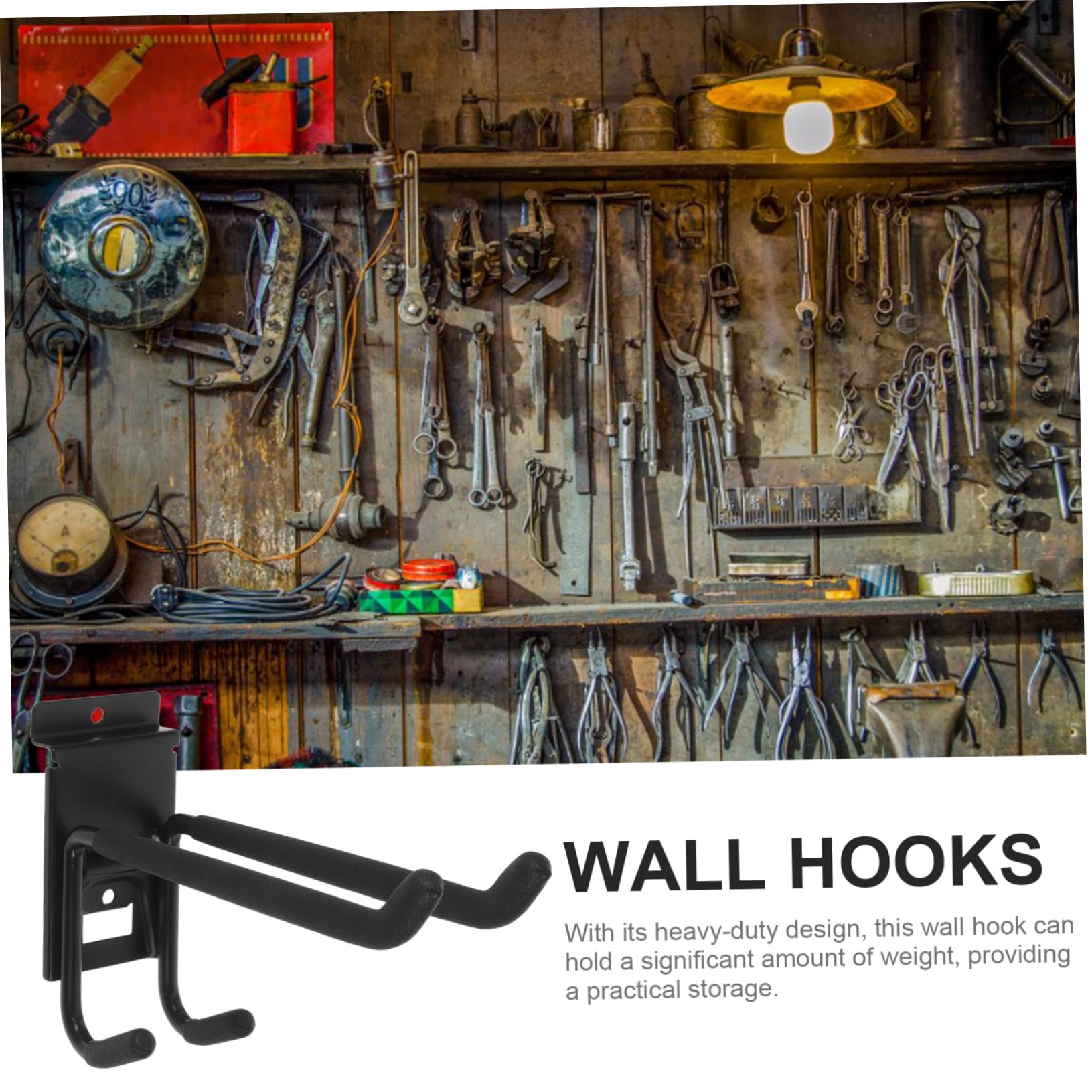 Heavy Duty Garage Hooks for Tool Organization - Wall Mounted Utility Hooks for Small Tools & Equipment - Perfect for Garage, Workshop & Home Storage