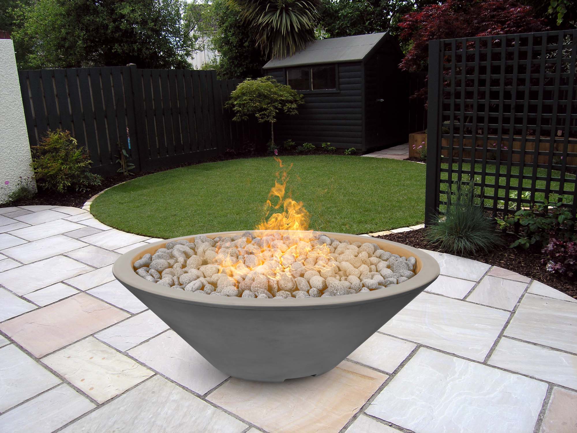 Premium Powder Coated Steel Fire Pit with Narrow Ledge - Outdoor Backyard, Patio, Camping & Garden Fire Pit for Cozy Gatherings