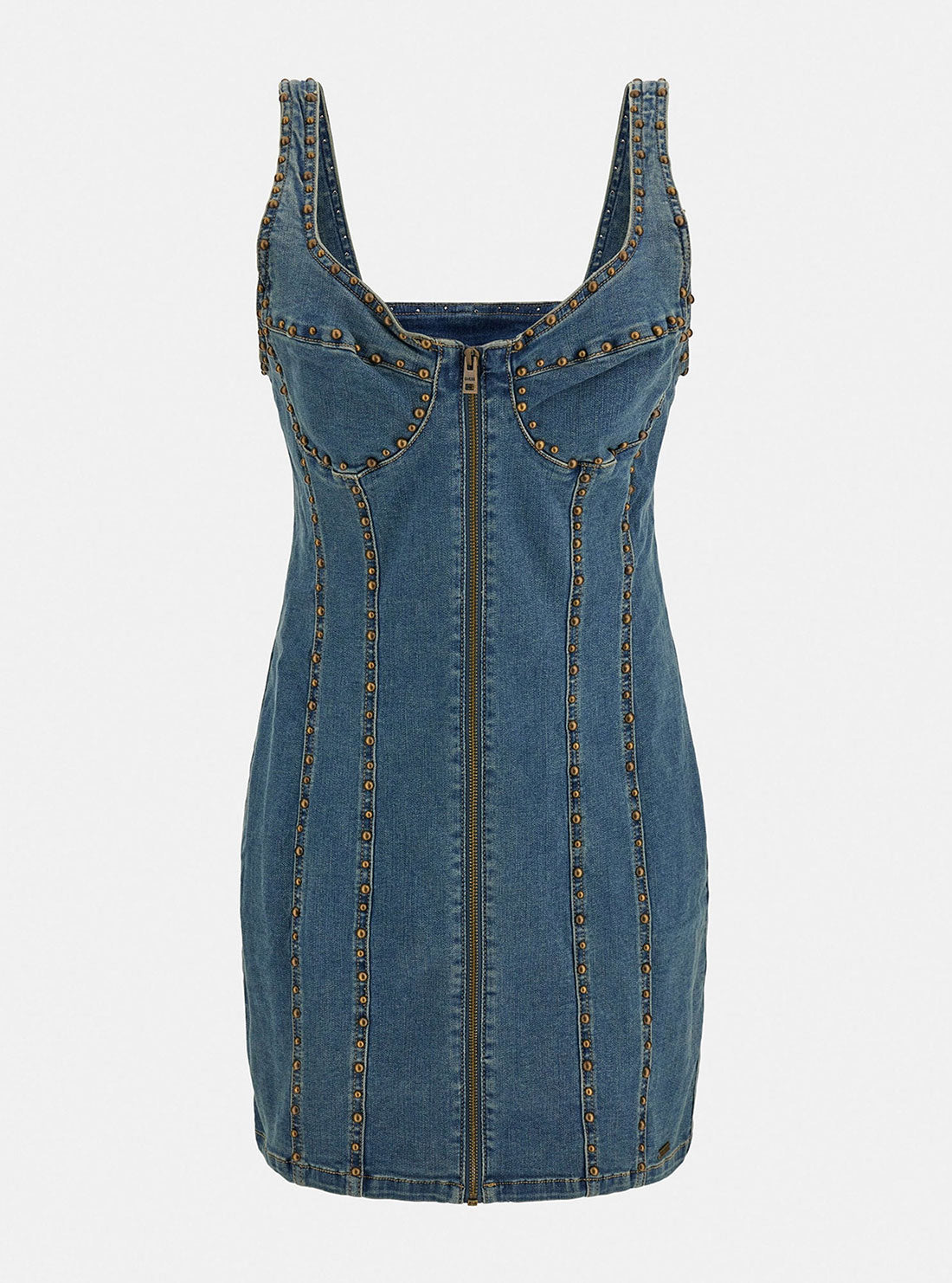 Stylish Blue Denim Bindi Mini Dress for Women - Trendy Casual & Party Outfit - Perfect for Date Nights, Clubbing, and Summer Vacations