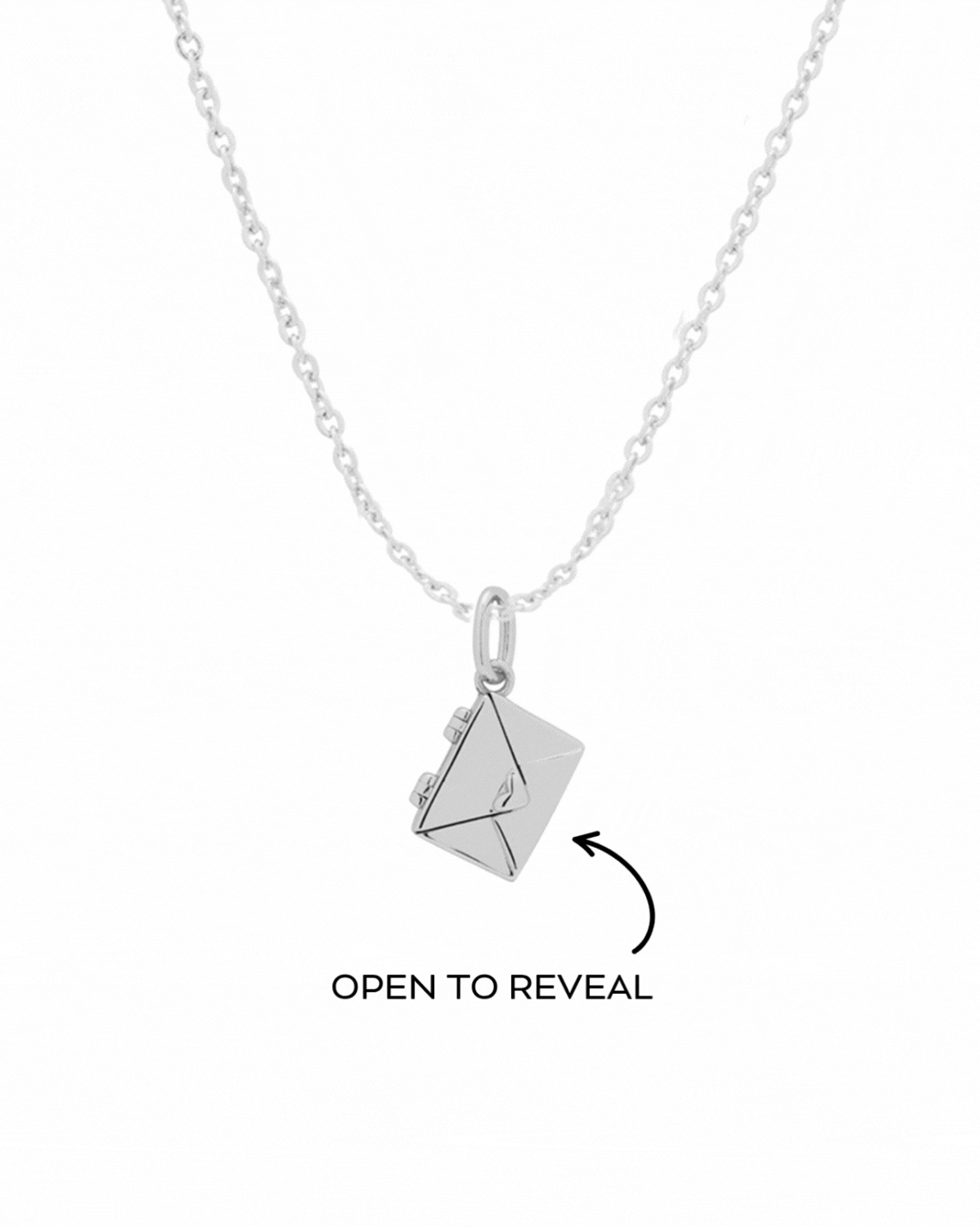Personalized Love Letter Engraved Necklace - Sterling Silver Pendant Jewelry for Women - Romantic Gift for Anniversary, Valentine's Day & Special Occasions