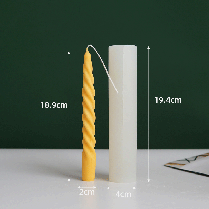 Premium Spiral Silicone Candle Mold - DIY Candle Making Kit for Home Decor, Wedding, Party & Holiday Crafts - BPA-Free Flexible Candle Holder for Aromatherapy and Gifts