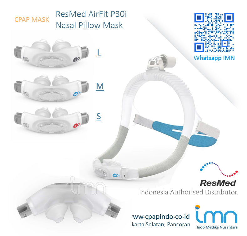 ResMed AirSense 10 AutoSet CPAP Machine for Women with AirFit P30i Nasal Pillow Mask - Sleep Apnea Treatment for Comfortable Night Breathing - Perfect for Home Use & Travel