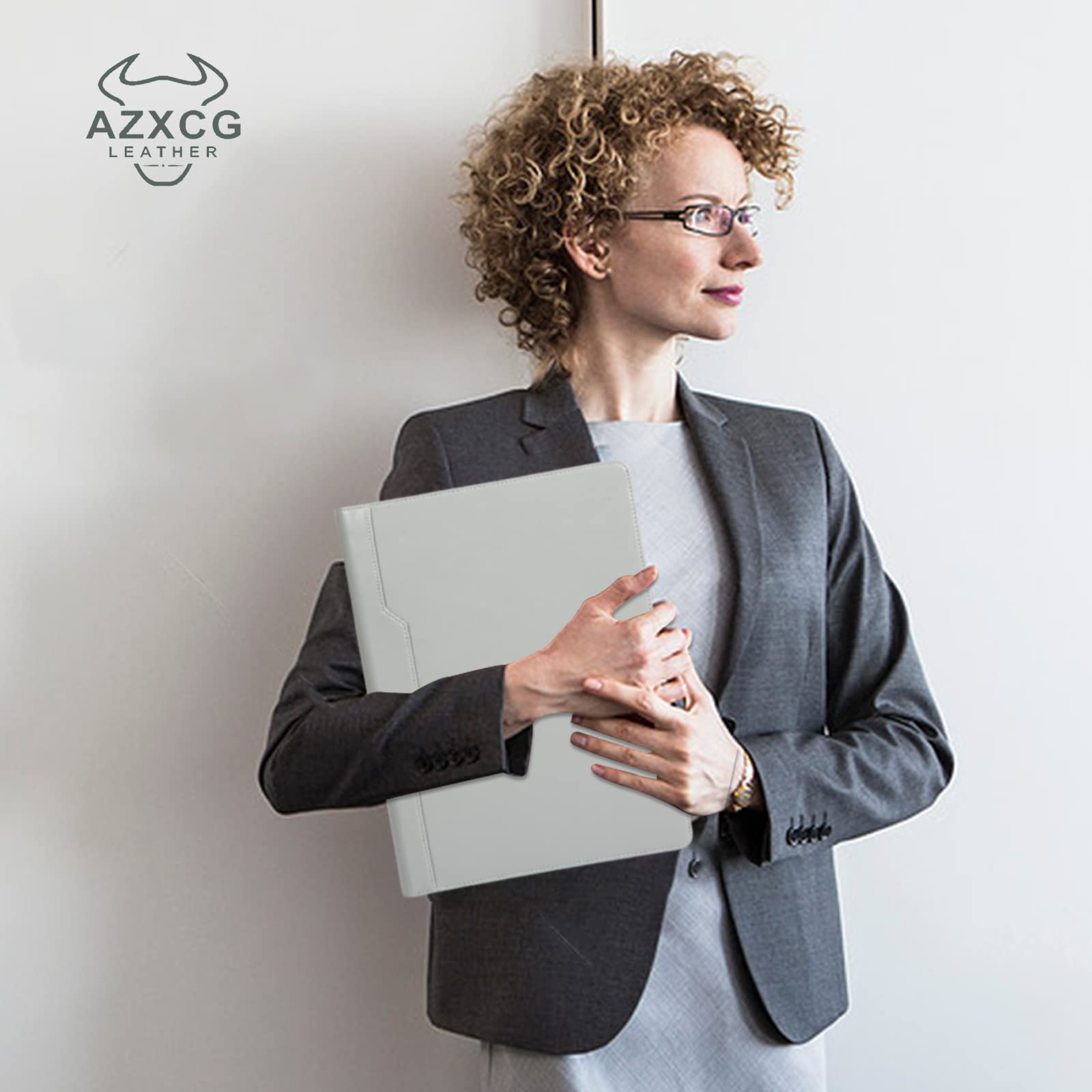 Personalized Vegan Leather 3-Ring Portfolio Binder for Women & Men - 13