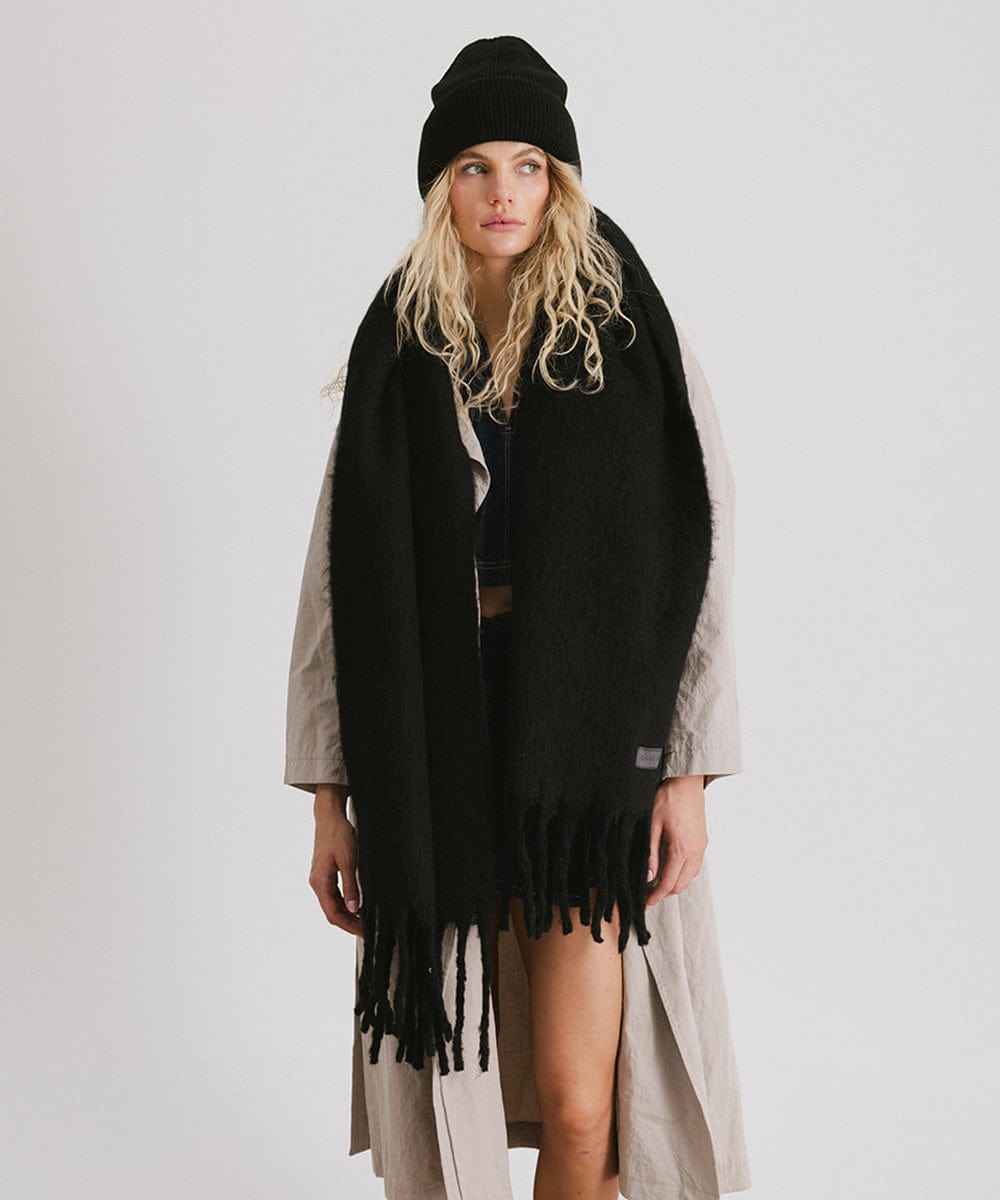 Soft & Chunky Mik Oversized Knit Scarf for Women - Winter Warm Fashion Accessory - Perfect for Cold Weather, Travel & Outdoor Activities