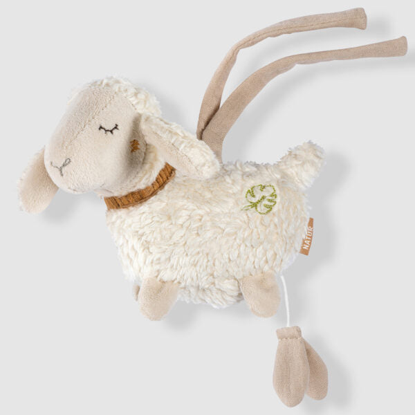 FehnNATUR Mini Musical Sheep Toy - Soft Plush Stuffed Animal with Soothing Lullabies for Babies & Toddlers | Perfect Nursery Gift, Bedtime Companion & Sensory Play for Newborns