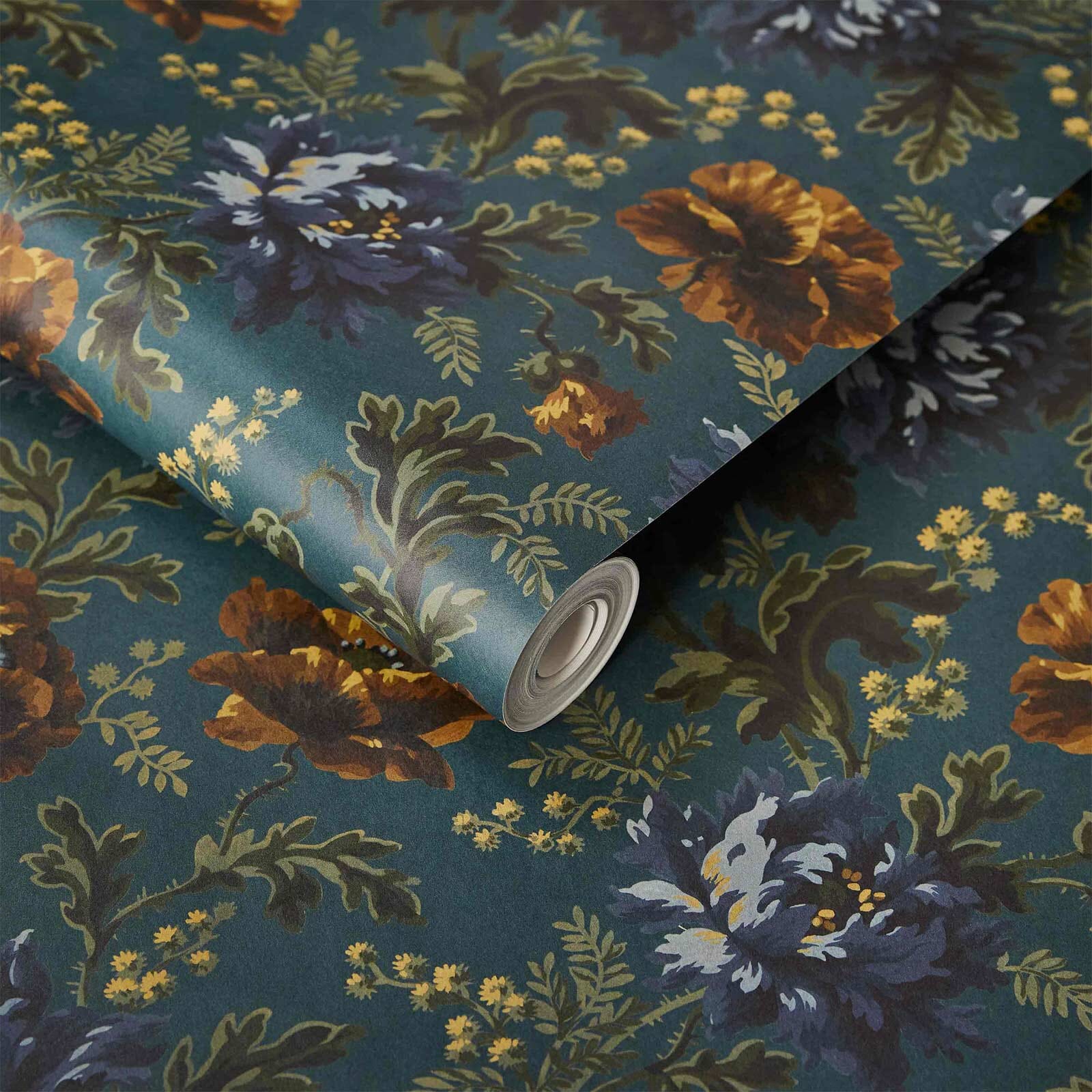 OPIA Premium Petrol Blue Wallpaper - Self-Adhesive Peel & Stick Wallpaper for Bedroom, Living Room, and Home Decor