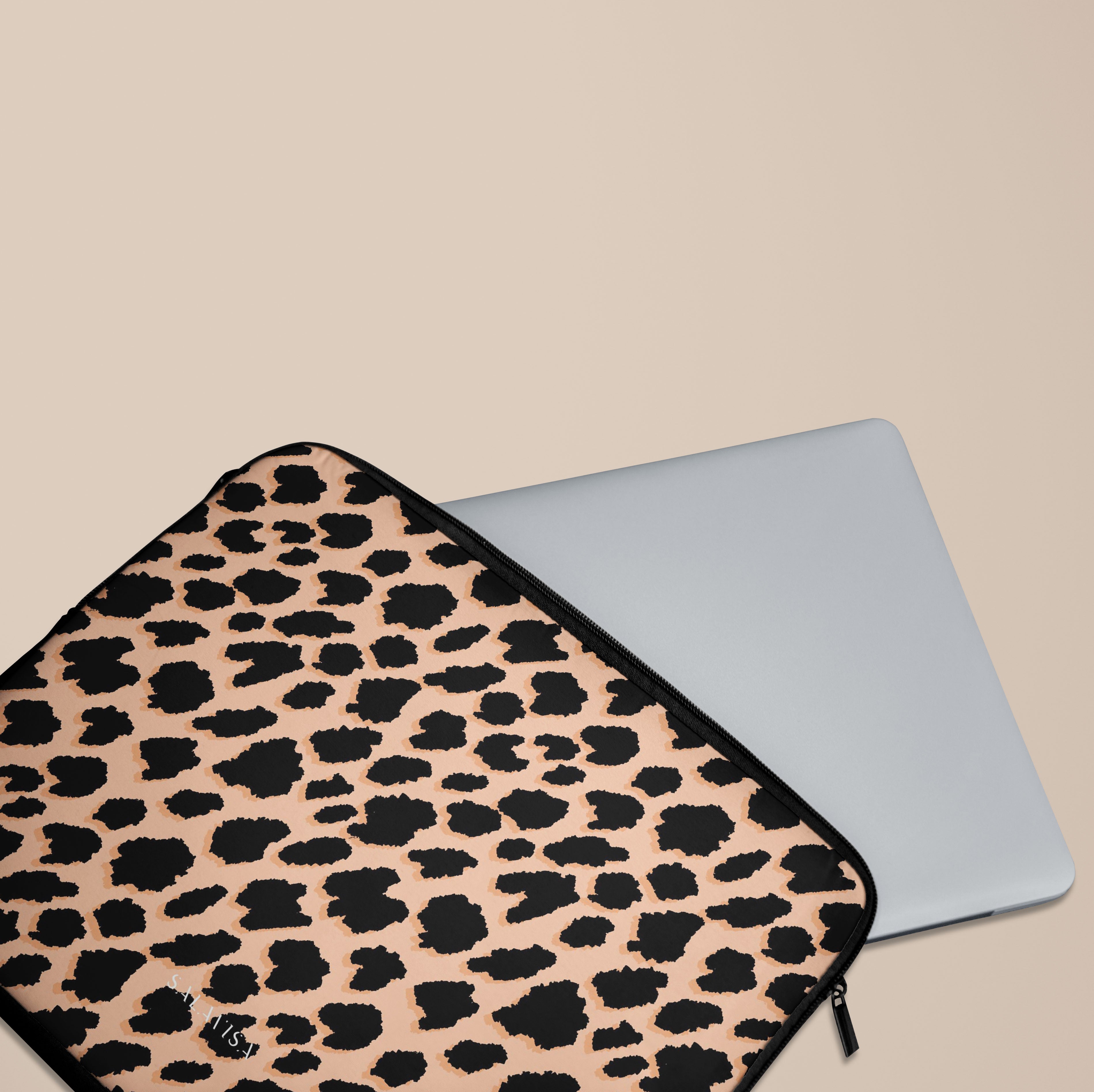 Stylish Pink Leopard Print Laptop Sleeve Case - 13 Inch MacBook Air/Pro Protective Cover - Perfect for Work, School & Travel Accessories