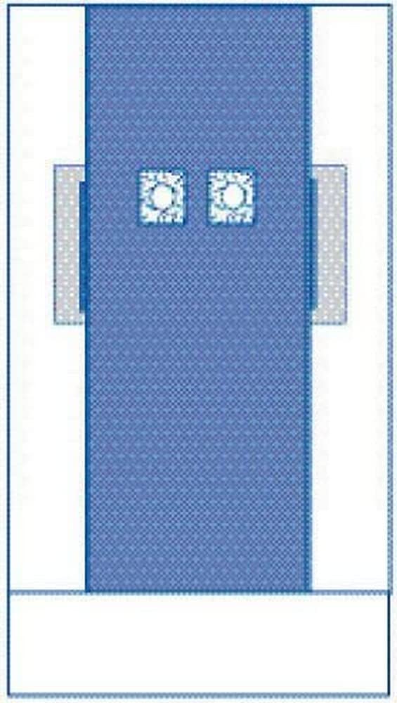 Medline 66525 Non-Sterile Femoral Angio Drapes with Two Windows, 81x135 Inches, Pack of 20 for Cardiac Catheterization & Vascular Surgery Procedures