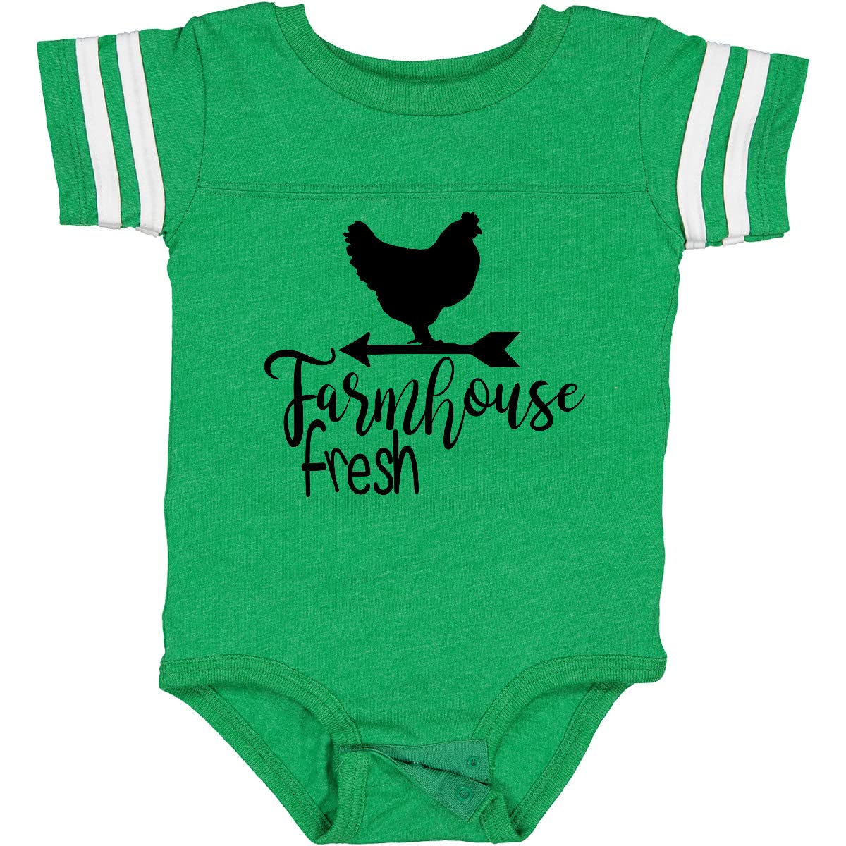 Inktastic Farmhouse Fresh Chicken Baby Bodysuit - Cute Farm Animal Onesie for Newborns & Infants - Perfect for Family Photos, Baby Showers & Farm-Themed Nursery Decor
