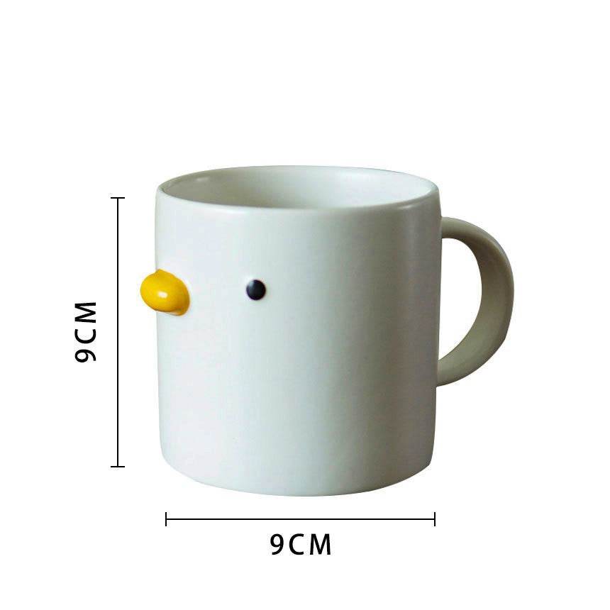Cute Duck Shaped Ceramic Coffee Mug - Kawaii Duck Cup for Tea, Hot Chocolate & Gifts - Perfect for Home, Office & Cozy Morning Drinks