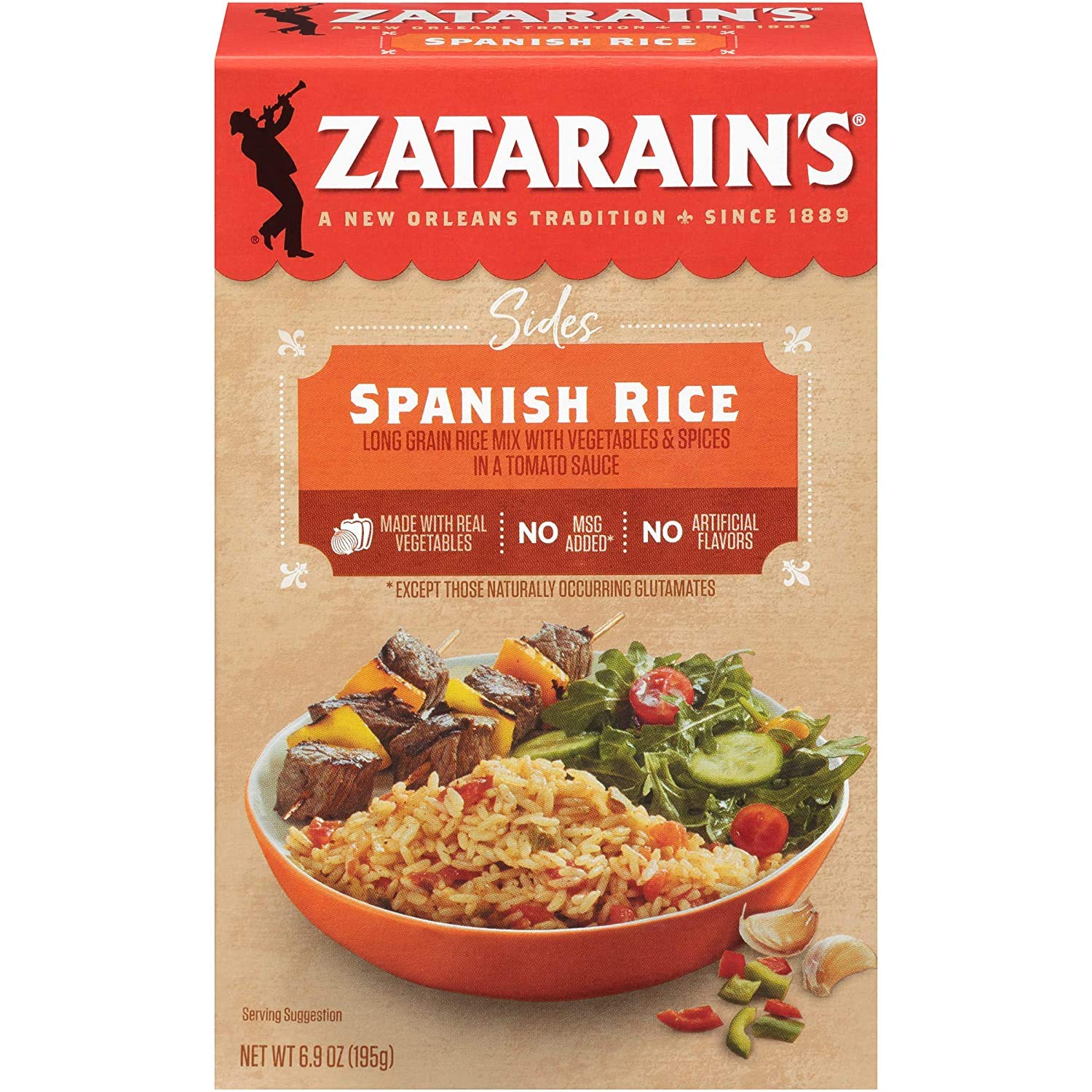 Zatarain's Spanish Rice Mix - Authentic New Orleans Style, 6.9 oz (Pack of 4) | Easy One-Pot Meal for Family Dinners & Mexican-Themed Parties