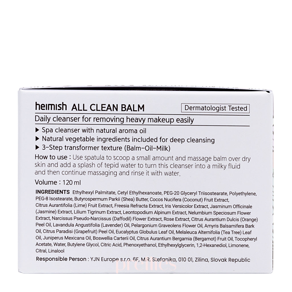 Heimish All Clean Balm 120ml - Gentle Makeup Remover & Cleanser for Sensitive Skin | Perfect for Daily Skincare & Travel