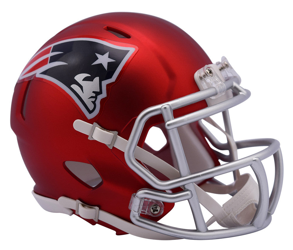 New England Patriots Blaze Speed Mini Helmet - Authentic NFL Collectible for Fans, Display & Gifting - Perfect for Home, Office & Game Day Decor