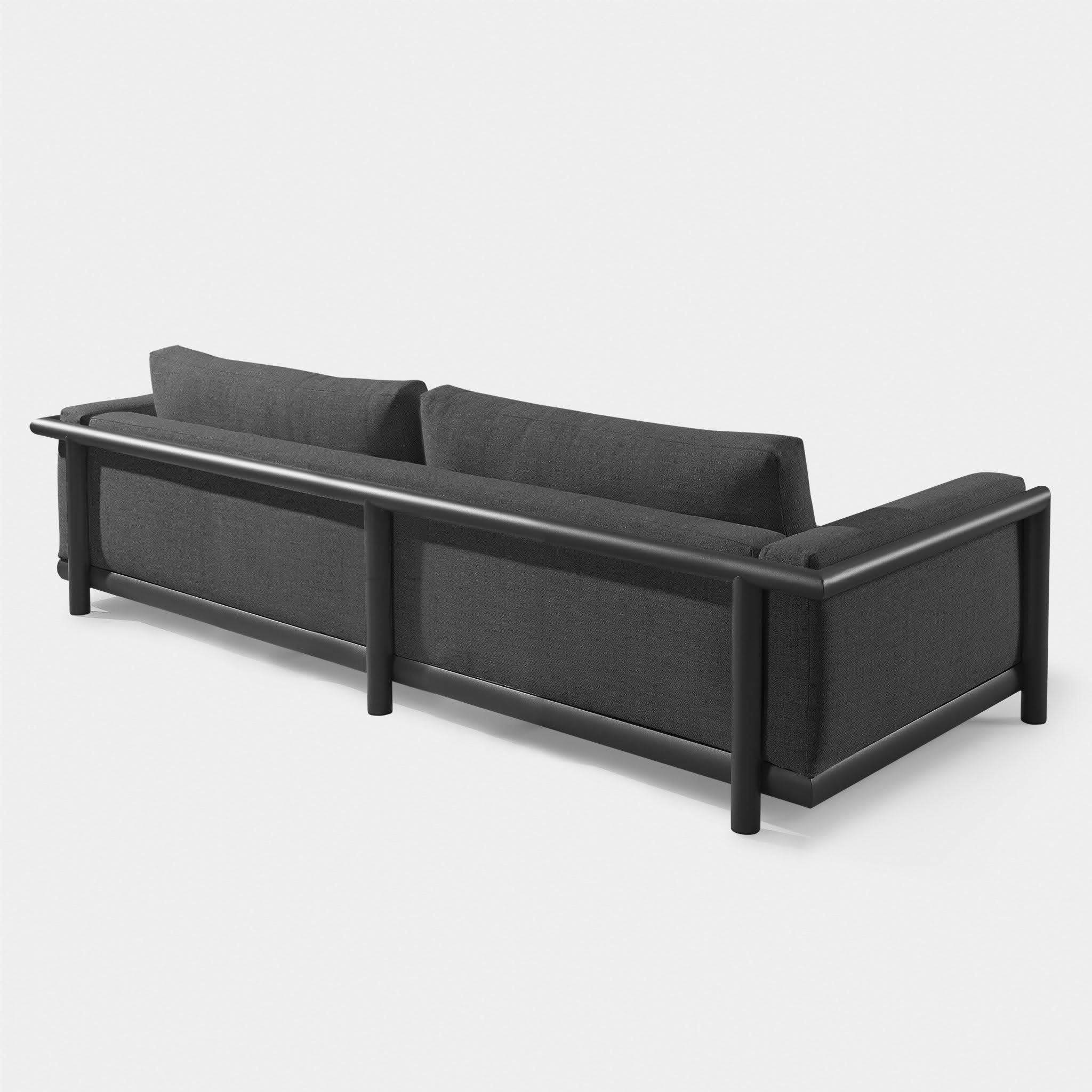 Moab Sofa 108 - Modern 3-Seater Fabric Couch with Sturdy Wooden Legs for Living Room, Lounge, and Office Use