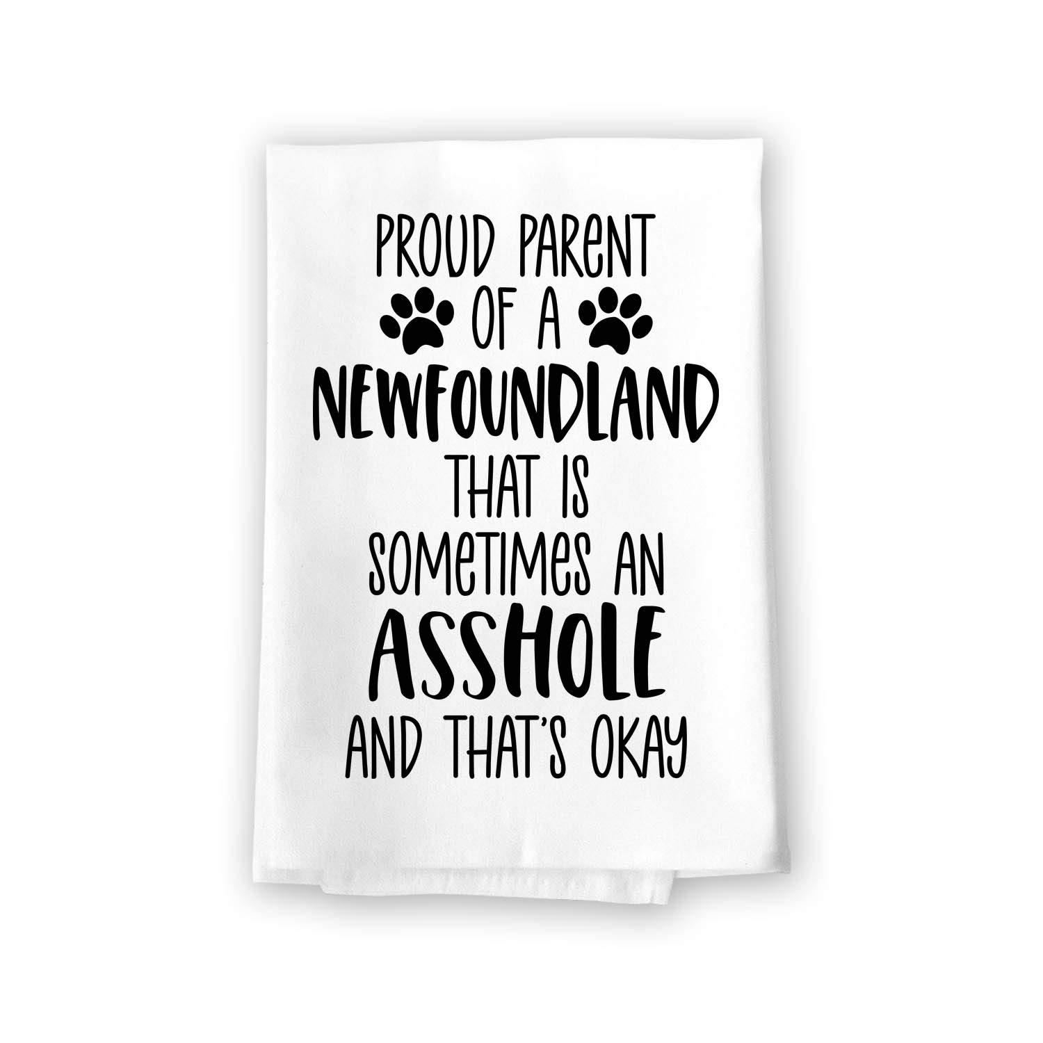 Funny Newfoundland Dog Kitchen Towels - Absorbent Pet Dish Towel for Dog Lovers