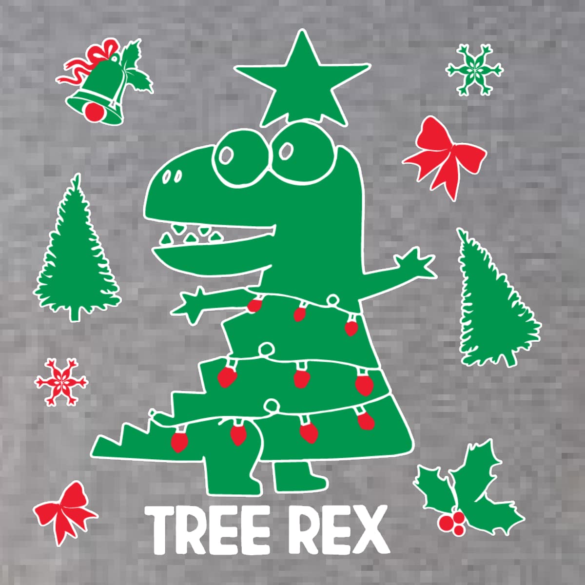 Christmas Trex Tree Rex Tri-Blend Racerback Tank Top - Soft Vintage Style Holiday Shirt for Women - Perfect for Christmas Parties & Festive Family Gatherings